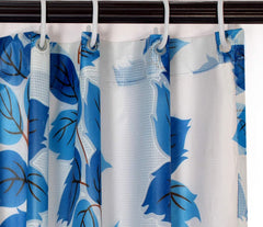 Kuber Industries 0.20mm Leaf Printed PVC AC Curtain with Hooks,7 Feet (Blue), Standard (HS39KUBMART023644)