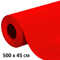 Kuber Industries 2 Pieces Multipurpose Textured Super Strong Anti-Slip Mat Liner,Size 45X500 Cm (5 Meter Roll, Red) - CTKTC40258
