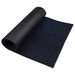 Heart Home Door Mat | Rubber Mud Trapper Mat | Welcome Mat | Floor mat | Door Mat for Home Entrance | Bathroom Mat | Entry Way Doormat | Pack of 2 | Black & Blue