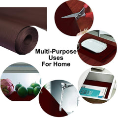 Kuber Industries 2 Pieces Multipurpose Diamond Textured Super Strong Anti-Slip Mat Liner,Size 45X500 cm (5 Meter Roll, Brown)