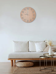 Kuber Industries 10" Wooden Decorative Round Wall Clock for Home/Kitchen/Office (White), Standard (HS39KUBMART022866)