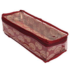 Kuber Industries Brocade 2 Piece Hardboard 1 Rod Bangle Box, Maroon