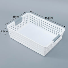 Kuber Industries Large Hollow Storage Basket|Kitchen & Home Organizer For Wardrobe|Tray For Toys, Fruits, Books (White)