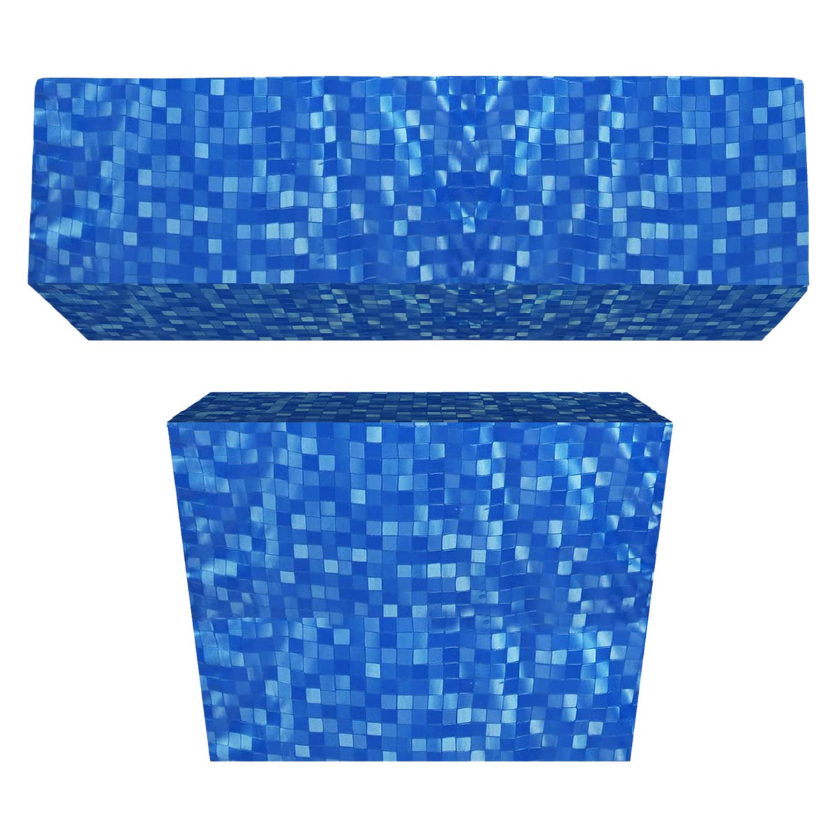 Kuber Industries 3D Design 2 Piece PVC Split Indoor and Outdoor AC Cover for 1.5 Ton Capacity - Blue (CTKTC01713), Standard