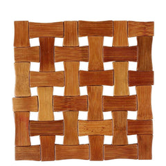 Kuber Industries 6 Pieces Bamboo Tea Coaster Set (Wooden)-CTKTC030444