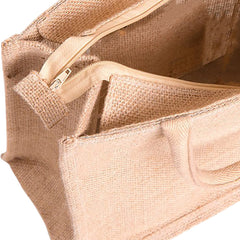 Heart Home Fork Knife Print Jute Reusable Eco-Friendly Hand Bag/Grocery Bag For Man, Woman With Handle Pack Of 2 (Red) 54HH4358.