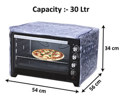 Heart Home PVC 3D Printed Microwave Oven Cover,30 LTR. (Grey)-HS43HEARTH26007