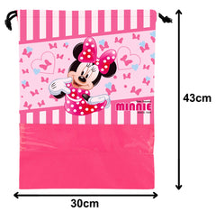 Kuber Industries Disney Print 18 Piece Non Woven Travel Shoe Cover, String Bag Organizer (Grey & Pink) -HS_35_KUBMARTS18105