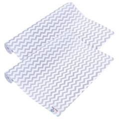 Heart Home Shelf Liner | EVA Kitchen Cabinet Shelf Mat | Anti-Slip Bathroom Mat | Fridge Mat | Table Mat | Zig Zag Design Wardrobe Mat | 3 Meter | Pack of 2 |Gray