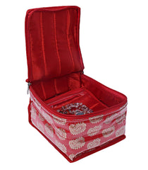 Kuber Industries Brocade Jewellery Box/Organizer with 10 Pouch -CTKTC025989