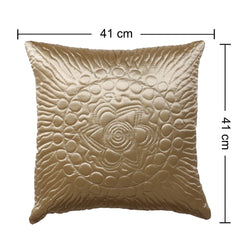 Heart Home Cushion Cover|Sofa Cushion Covers|Embossed Flower Print Sitting Cushion Cover|Velvet Cushion Filler|16x16 Inch|Set of 5 (Multicolor)