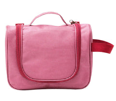 Kuber Industries Canvas Toiletry Travel Bags Shaving Kit/Pouch/Wash Bag for Men and Women Cosmetic Makeup Organizer Bag (Pink) - CTKTC038989