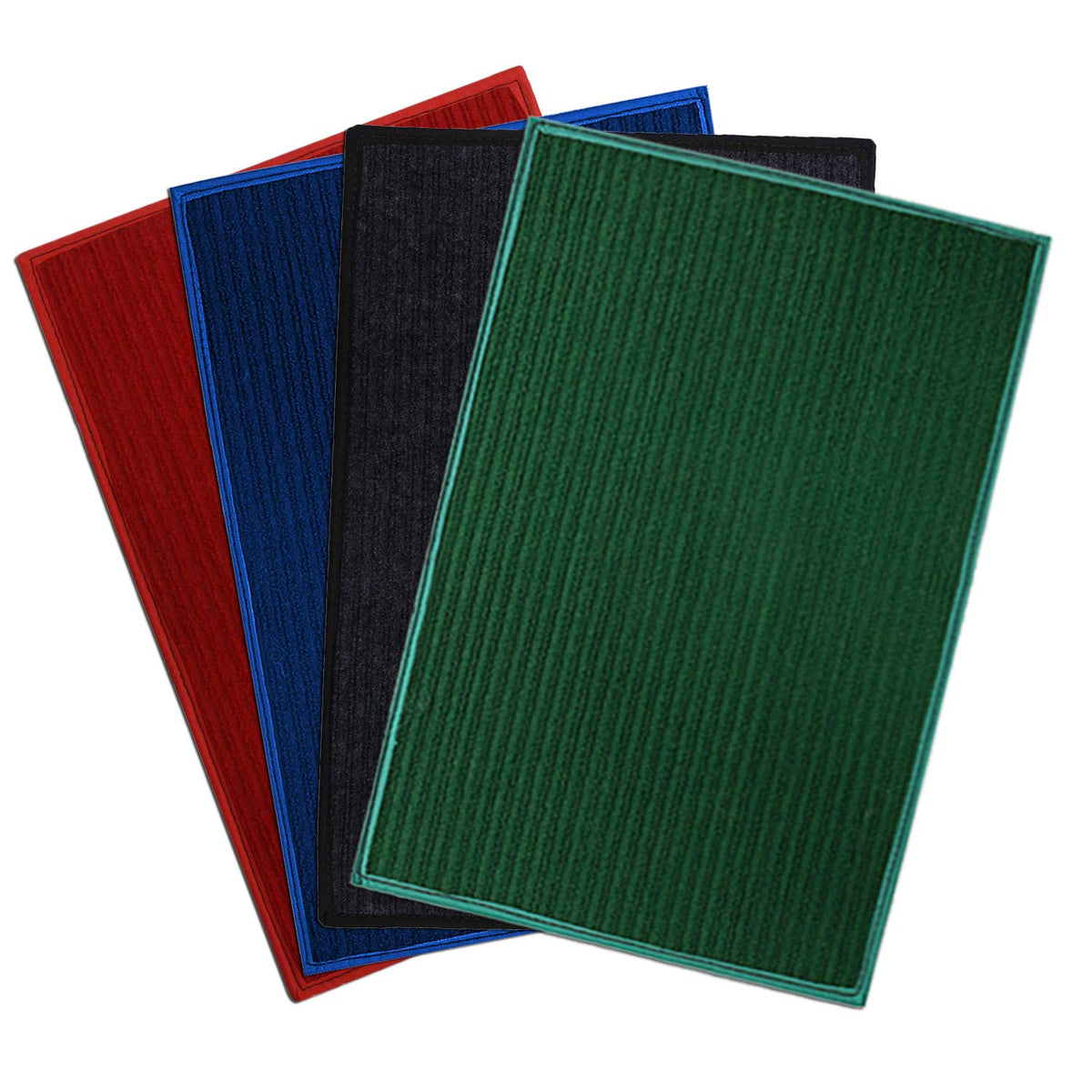 Kuber Industries Door Mats (Blue & Maroon & Grey & Green, Microfiber, Standard)