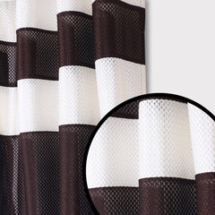 Heart Home Polyester Window Curtain 8 Eyelets,7 Feet (Brown) 54HH4323.