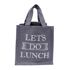 Kuber Industries 3 Pieces Small Size Men's and Women's Reusable Eco-Friendly Multipurpose Jute Hand Bag (Brown, Grey & Black),CTKTLUG927