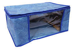 Kuber Industries Leheriya Design 5 Piece Non Woven Saree Cover, Large, Royal Blue - CTKTC015208