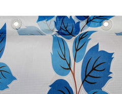 Kuber Industries 0.20mm Leaf Printed PVC AC Curtain with Hooks,7 Feet (Blue), Standard (HS39KUBMART023644)