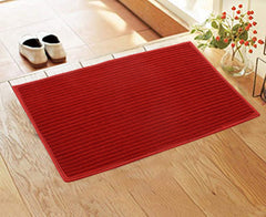 Kuber Industries Door Mat (Red, Microfiber, Standard)