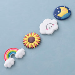Kuber Industries Cute Sky Shape Fridge Magnets|Home Décor|Best Souvenir Gift|Pack of 4|Multi|
