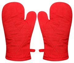 Kuber Industries Cotton Microwave Oven Gloves, Set of 2 (Red)-HS43KUBMART26085, Standard