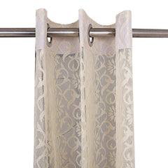 Kuber Industries Cotton Door Curtain-Beige, 7 Feet, 2 Pieces