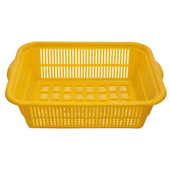 Kuber Industries 4 Pieces Plastic Kitchen Vegetables and Fruits Basket Multipurpose Organizers ,Small Size,Green & Yellow