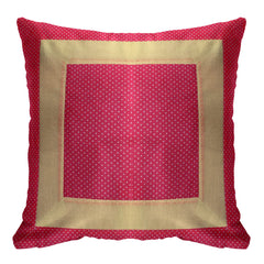 Kuber Industries Dot Print Soft Decorative Square Cushion Cover, Cushion Case For Sofa Couch Bed 16x16 Inch- Pack of 4 (Pink)