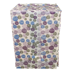 Kuber Industries Circle Design PVC Front Load Fully Automatic Washing Machine Cover - Multicolour