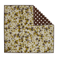 Heart Home PVC Floral Print Both Sided Bed Server Food Mat, Bedsheet Protector for Home 36"x36" (Green) 54HH4337.