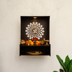 Heart Home Pooja Mandir | Pooja Stand for Home | Temple for Home and Office | Wall Mounted Home Temple | Pooja Mandir Stand for Home | OM Temple | Weinge