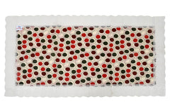 Heart Home Circle Design PVC Table Runner for Farmhouse Dinner, Holiday Parties, Wedding, Events, Décor, 18"x36" (Maroon)-HS_38_HEARTH21327, Standard