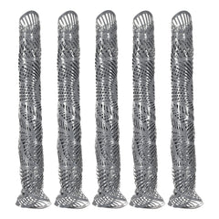 Heart Home Rose Design Soft Leather Table Mats, Dining Table Mats, Set of 4 (Silver)-50HH01297