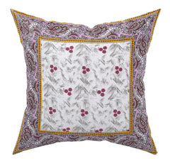 Kuber Industries Flower Design Cotton Decorative Throw Pillow Cover Cushion Covers Pillowcase for Sofa Couch Bed Chair 16x16 Inch-Pack of 5 (Pink) (HS_37_KUBMART020201)