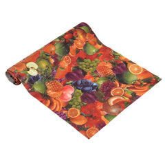 Kuber Industries 3D Fruits Design PVC Wardrobe Kitchen Drawer Cupboard Cabinet Shelf Mat 10 Mtr (Maroon) CTKTC33366