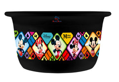 Heart Home Disney Mickey Minnie Print Unbreakable Plastic Multipurpose Bath Tub/Washing Tub 25 Ltr (Black) -HS_35_HEARTH17893