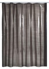Kuber Industries 0.30mm PVC Shower/AC Curtain, 8 Feet (Black Transparent)-HS_38_KUBMART21470