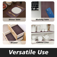 Heart Home Shelf Liner | Kitchen Cabinet Shelf Protector | Kitchen Liners for Cabinets and Drawers | Drawer Liner Mat | Self Lining Shelf Liner Cabinet Mat | 1.5 MTR | Brown