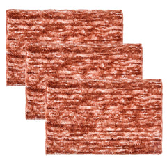 Heart Home Door Mat | Multi Riyal Doormat | Microfiber Entrance Mat | Entry Doormat | Office Entrance Door Mat | Door Mat for Home | Door Mat for Living | Pack of 3 | Orange