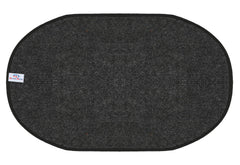 Heart Home Oval Shape Durable Microfiber Door Mat, Heavy Duty Doormat,(Set of 3, 14'' x 23'', Green & Grey & Brown)-HEART12143, Standard