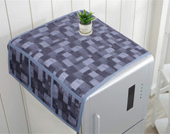Kuber Industries 3D Checkered Design PVC Fridge/Refrigerator Top Cover (Grey) - CTKTC039699