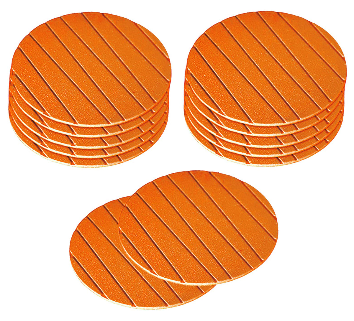 Kuber Industries Soft EVA Foam Set of 12 Pcs Non Slip Heat Insulation Coasters for Tea Coffee Cups Mugs Beer Cans Bar Glass (Orange)-HS_38_KUBMART21355, Standard