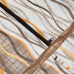 Heart Home Document Holder | PVC Zig-Zag Design Document Organizer | Double Sided Document Holder for Home | 7 Small Pocket with 3 Zipper | Cream