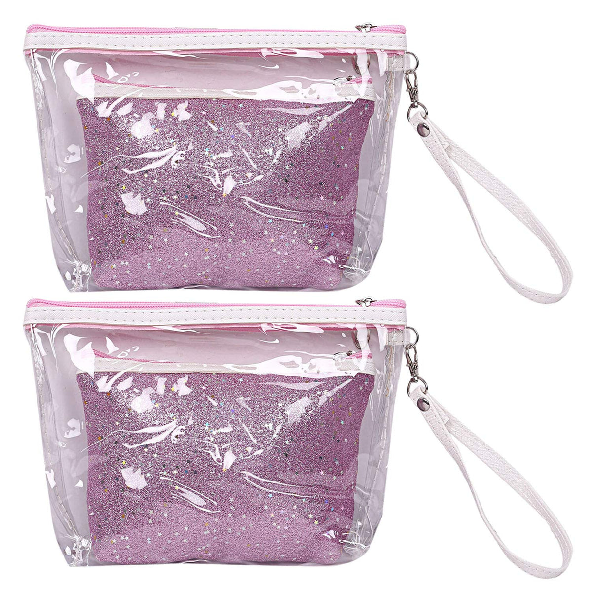 Kuber Industries 4 Pieces Waterproof Toiletries Make Up Pouch Organizer Travel Pouch Set, Peach - CTKTC22767