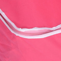 Heart Home Foldable Non Woven Clothes Storage Bag Wardrobe Organizer Underbed Bag With Tranasparent Window- Pack of 4 (Pink)-HS43HEARTH26733