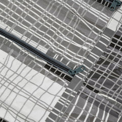 Kuber Industries Document Holder | PVC Lining Design Document Organizer | Double Sided Document Holder for Home | 7 Small Pocket with 3 Zipper | Gray & Black