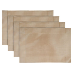 Heart Home PVC Reversible Dining Table Placemat for Dining Table, Home, Kitchen, Office and Outdoor Set of 4 (Copper)-50HH01314