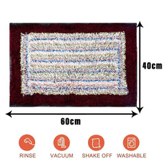 Heart Home Door Mat | Dust Trapper Mat | Door Entrance Mat | Anti-Skid Door Mat | Floor Mat for Home Entrance | Cotton Border Door Mat | Entryway Door Mat | Maroon