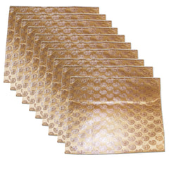 Kuber Industries 10 Piece Cotton Saree Cover Set, Golden,Standard,KI00201
