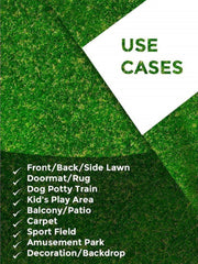 Kuber Industries High Density Artificial Grass Carpet Mat for Balcony, Lawn, Door(6.5 X 3 Feet), Green-KUBMART02939