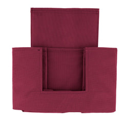 Kuber Industries Large Capacity Space Saver Closet, Stackable and Foldable Saree, Clothes Storage Bag, Non-Woven Rectangle Cloth Saree Stacker Wardrobe Organizer (Maroon) CTKTC034577